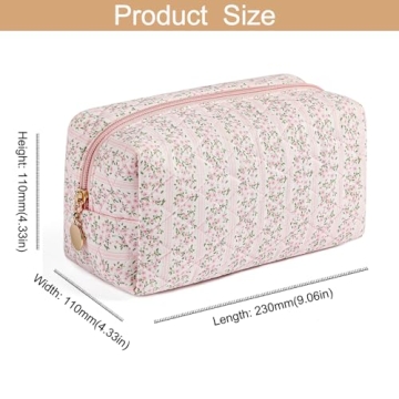 Shop HHQQWZ Floral Makeup Bag for Women and Girls