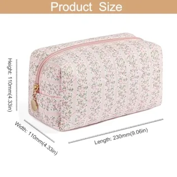 Shop HHQQWZ Floral Makeup Bag for Women and Girls