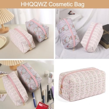 Shop HHQQWZ Floral Makeup Bag for Women and Girls