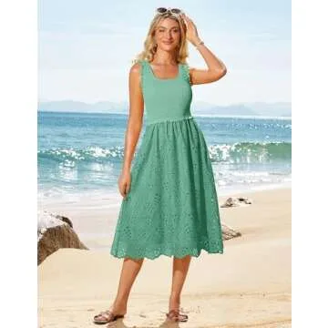 GRACE KARIN Summer Midi Dress with Pockets for Women