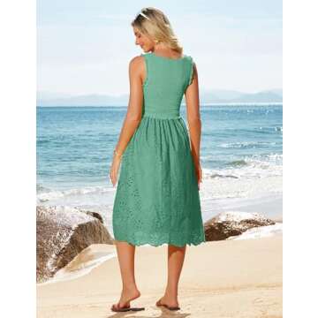 GRACE KARIN Summer Midi Dress with Pockets for Women