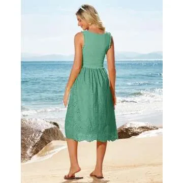 GRACE KARIN Summer Midi Dress with Pockets for Women