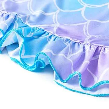 Nidoul Kid Girls Nightgown Night Dress Unicorn Rainbow Princess Pajamas Sleepwear Nightie (Blue, 6-7 Years)