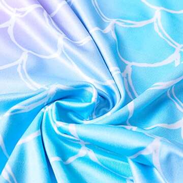 Nidoul Kid Girls Nightgown Night Dress Unicorn Rainbow Princess Pajamas Sleepwear Nightie (Blue, 6-7 Years)