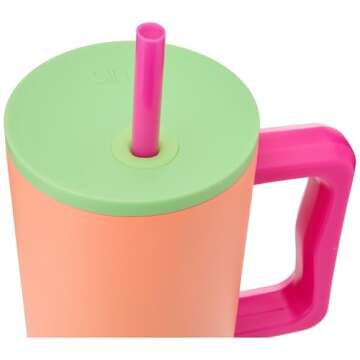 Simple Modern 40 oz Tumbler with Handle and Straw Lid | Insulated Reusable Stainless Steel Water Bottle Travel Mug Cupholder Use | Gifts for Women Men Him Her | Trek Collection | 40oz | Zesty Mix