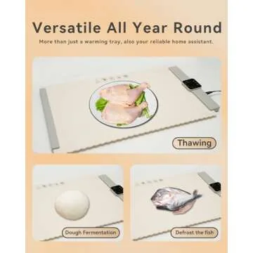 Food Warmer Mat - Portable Electric Silicone Warming Tray