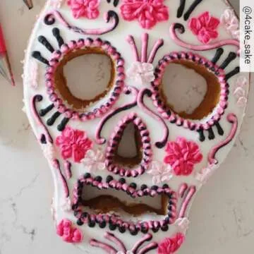 Wilton Skull Cake Pan with Flutes for Halloween Baking