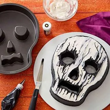 Wilton Skull Cake Pan With Flutes - Perfect Halloween Baking