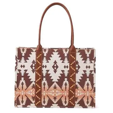 Wrangler Tote Bag for Women Purses Aztec Handbags Western Purses Boho Shoulder Bag ZSY2 WG2203-8119LCF