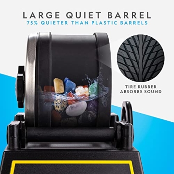 National Geographic Professional Rock Tumbler Kit - Complete Rock Tumbler for Adults & Kids with Durable 2 Lb. Barrel, Rocks, Grit, and Patented GemFoam Finishing Foam Polish, Rock Polisher