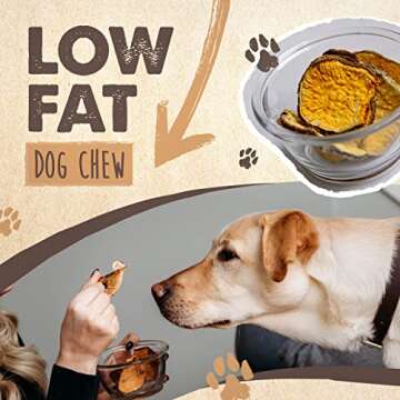 Mighty Paw Naturals Sweet Potato Slices for Dogs | 100% All-Natural Dehydrated Sweet Potato Dog Treats, Dried Sweet Potato Low Fat Dog Treats, Sweet Potato Chews for Dogs, Sweet Potatoes Pet Snacks