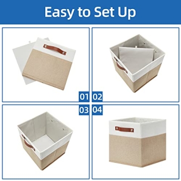 Stylish Fabric Storage Bins Set for Home Organization
