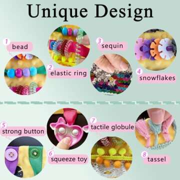 Sensory Toys for Alzheimer Patients for Therapy and Anxiety Relief Autistic Dementia Sensory Toy Arm Pillow Fidget Wrist Cuff (Orange)