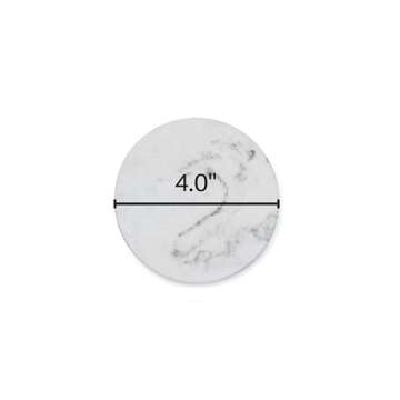 Elegant White Marble Coasters Set of 6 for Home Use