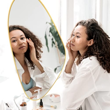 UNZIPE Gold Asymmetrical Mirror for Home Decor