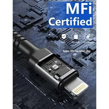 USB C to Lightning Cable 6FT 2Pack, iPhone Charger Fast Charging, USBC iPhone Charger, Type C iPhone Charging Cord [Apple MFi Certified] for iPhone 14 13 12 11 Pro Max Xs 8 Plus and More