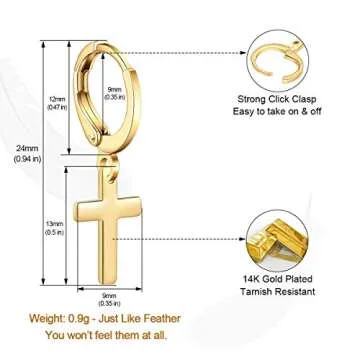 Ldurian Spike Earrings - Stylish 14K Gold-Plated Huggie