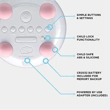 LittleHippo MELLA: Ready to Rise Children's Sleep Trainer, Night Light, Sound Machine and OK to Wake Alarm Clock for Toddlers and Kids - Blush Pink