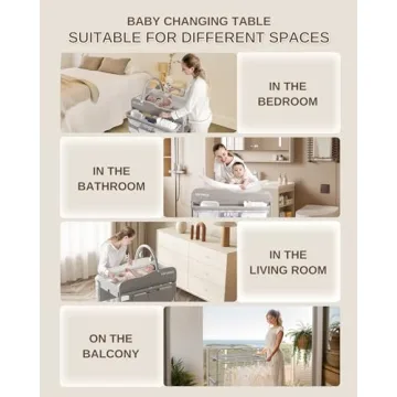Saryocy Versatile Folding Baby Changing Table with Storage