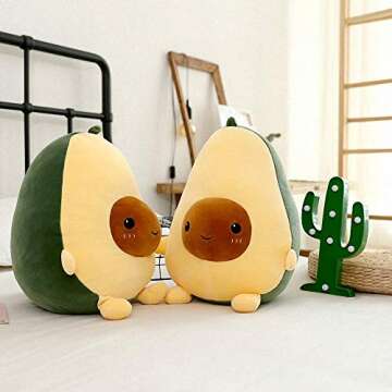 Cute Avocado Plush Toy - Soft Pillow Gift for All Ages