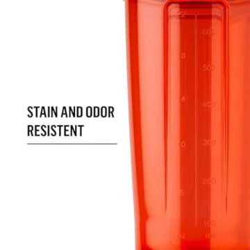 BlenderBottle Classic V2 Shaker Bottle Perfect for Protein Shakes and Pre Workout, 28-Ounce, White