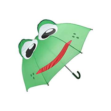 Western Chief Boys' Little Character Umbrella - Fritz The Frog - Durable and Easy to Use