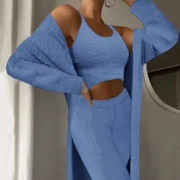 Women’s Sherpa 3 Piece Fuzzy Outfit for Cozy Days