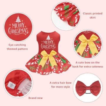 CuteBone Dog Mesh Dress for Small Dogs Fashion Outfit