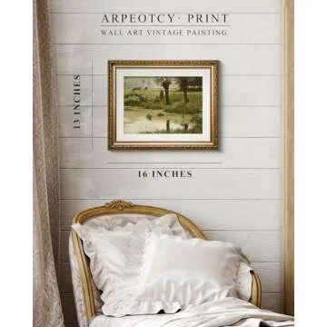 Stunning Vintage Gold Framed Canvas Art for Your Home