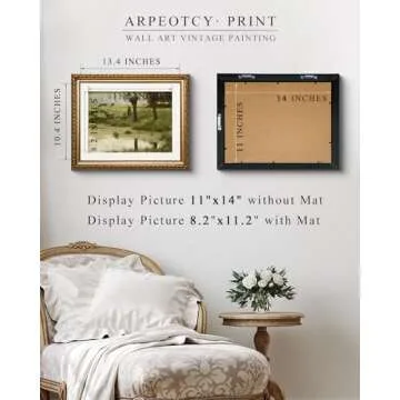 Stunning Vintage Gold Framed Canvas Art for Your Home