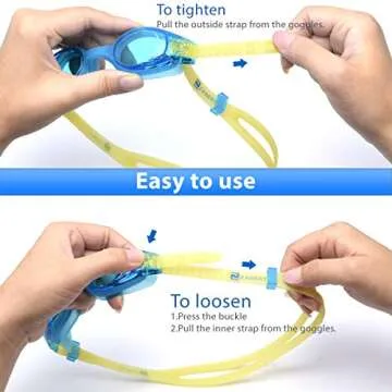 ZABERT KX Toddlers Baby Swim Goggles，Kids Swimming Goggles for Kids Age 0-5 Years Old (#6.blue)