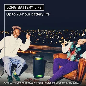 Sony SRS-XP500 X-Series Wireless Portable-BLUETOOTH-Karaoke Party-Speaker IPX4 Splash-resistant with 20 Hour-Battery,Black