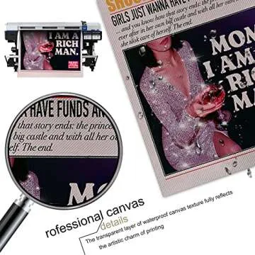 VERENIX Funky Wall Art Groovy poster Print Hot Girls Drink Champagne Preppy Pictures Trendy Newspapers Wall Decor for Living Room Bar Cart 16x24''