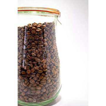 Weck Jars - Weck Tulip Jars 1.5 Liter- Large Glass Jars for Sourdough - Starter Jar with Glass Lid - Wide Mouth - Suitable for Canning and Storage - (1 Jar)