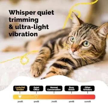 LuckyTail Pet Nail Grinder for Dogs and Cats - Super Quiet & Low Vibration, USB Rechargeable & Cordl...