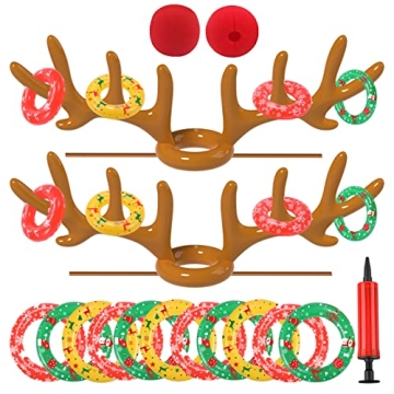 Inflatable Reindeer Antler Ring Toss Game for All Ages
