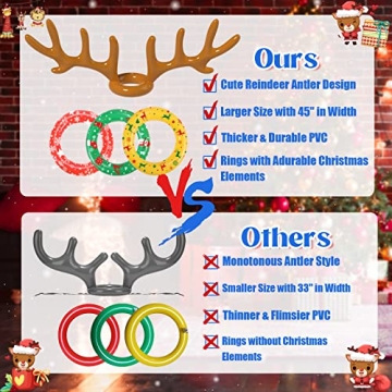 Inflatable Reindeer Antler Ring Toss Game for All Ages