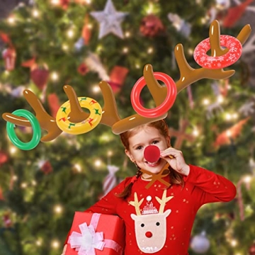 Inflatable Reindeer Antler Ring Toss Game for All Ages