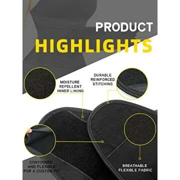 KOOCHY Waist Trainer for Women - Waist Trimmer Back Support Belt Sweat Wrap for Weight Loss Workout Fitness Gym Sport(Black,L)