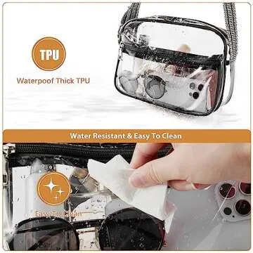 BOSTANTEN Stadium Approved Clear Bag for Women