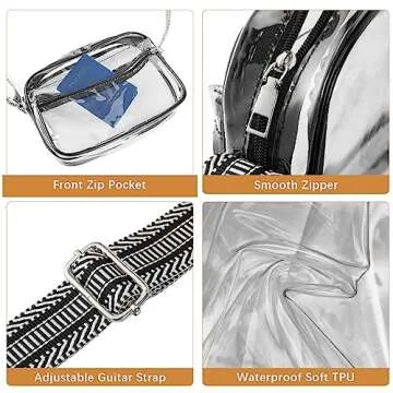 BOSTANTEN Stadium Approved Clear Bag for Women