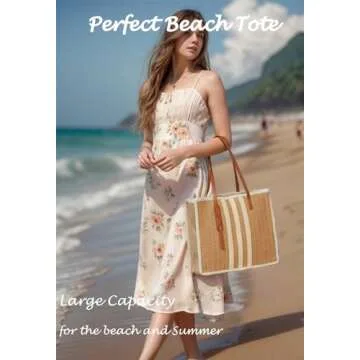 YIKOEE Large Straw Tote Bag for Summer Adventures