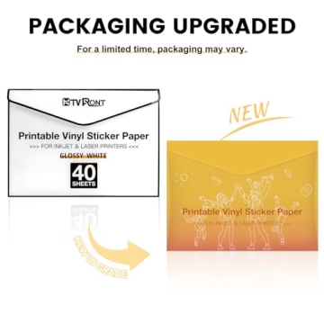 HTVRONT Printable Vinyl for Inkjet & Laser Printers - 40 Pcs