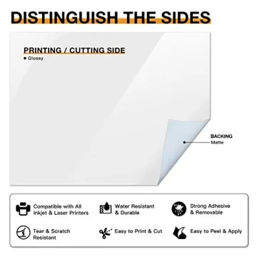 HTVRONT Printable Vinyl for Inkjet & Laser Printers - 40 Pcs