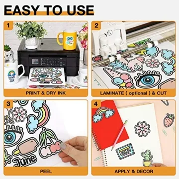 HTVRONT Printable Vinyl for Inkjet & Laser Printers - 40 Pcs