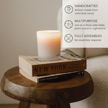 TREEHAUSE Berger Milking Stool with Reclaimed Teak Design