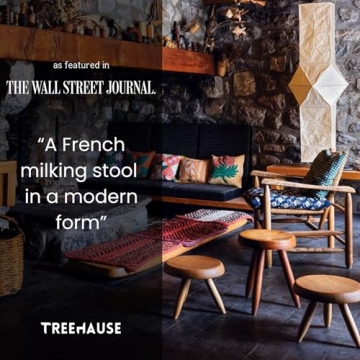 TREEHAUSE Berger Milking Stool with Reclaimed Teak Design