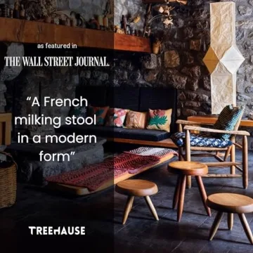 TREEHAUSE Berger Milking Stool with Reclaimed Teak Design