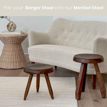 TREEHAUSE Berger Milking Stool with Reclaimed Teak Design