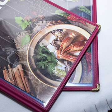 Shop Elegant 2PCS Restaurant Menu Covers for Durability